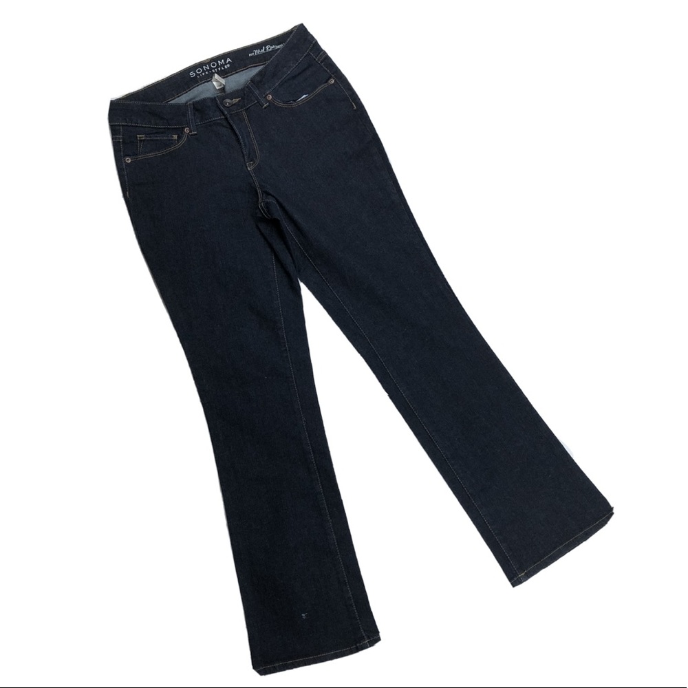 NEW Womens SONOMA Bootcut Blue Jeans Size 4S
